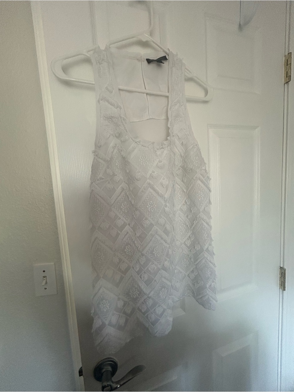 Banana Republic White Embroidered Lace Tank Camisole